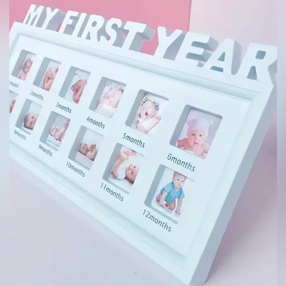 My First Year 12 Month White Frame- Frame is Polyurethane NIP